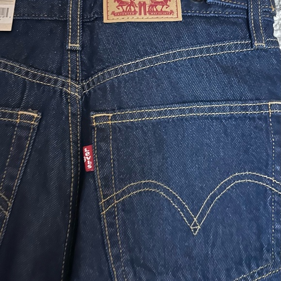 Women's Dark Blue Wide-Leg Jeans - Picture 8 of 15